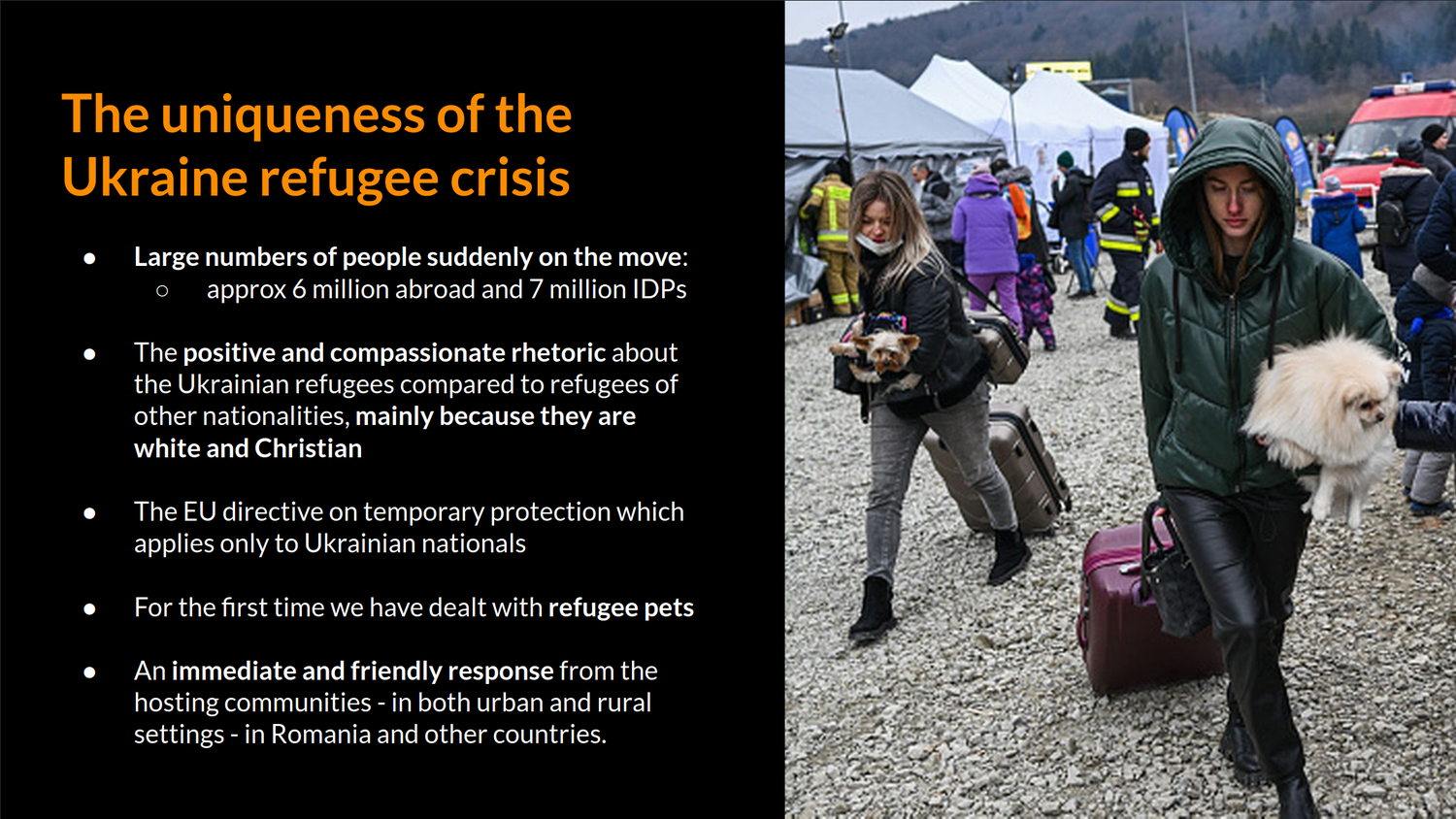 The uniqueness of the Ukraine refugee crisis